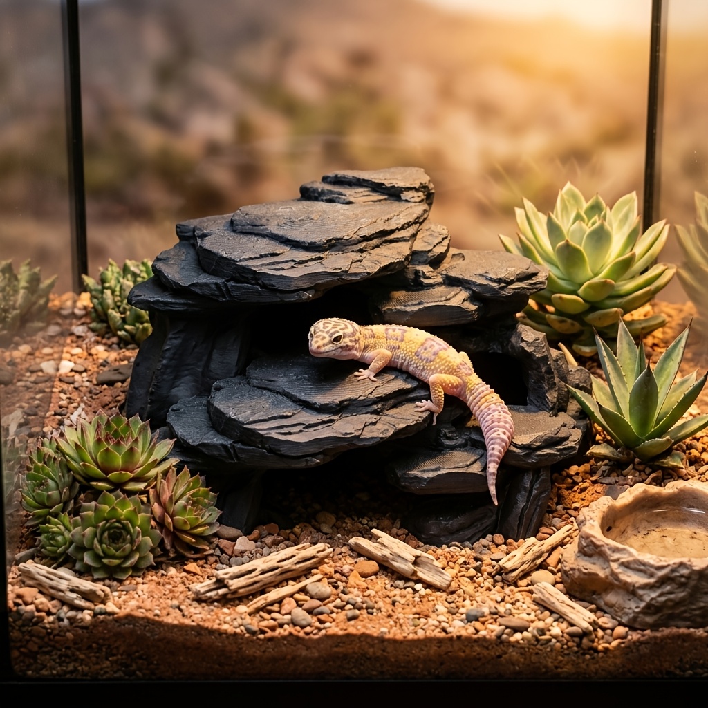 Aquarium Marine Rock - PLA-Höhlen-Aquarium-Dekoration: Versteckte Fischbecken-Plattform für Schildkröten, Garnelen