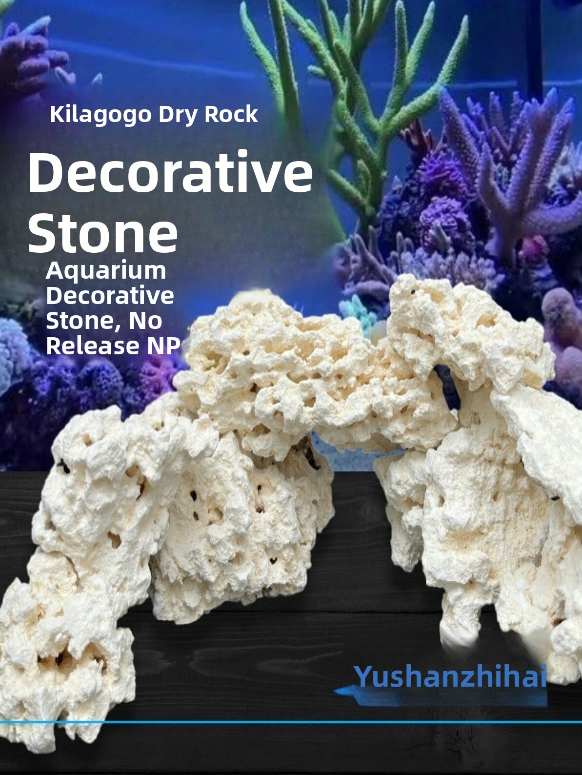 Aquarium Marine Rock - Kilago Trockener Naturkorallenstein für Aquariengestaltung, Keine
